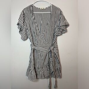Women’s striped wrap dress